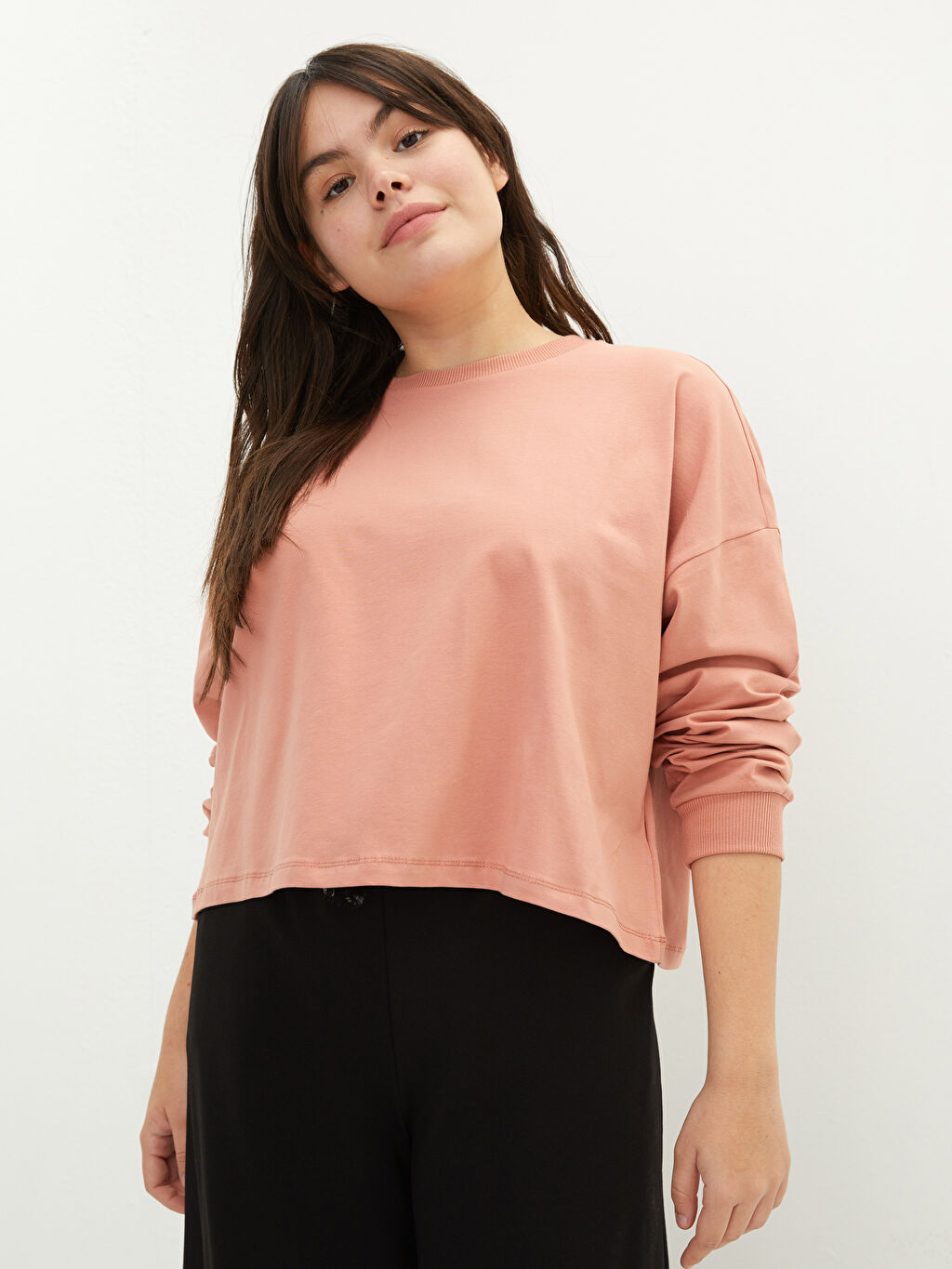 women's plus size crew neck sweatshirts