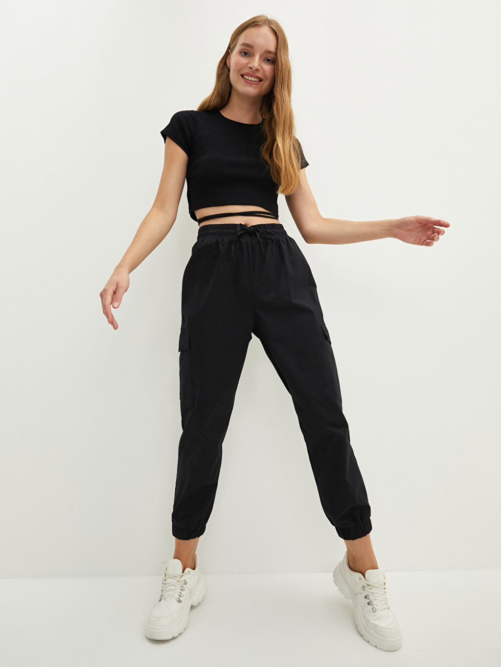 LCW CASUAL Elastic Waist Straight 