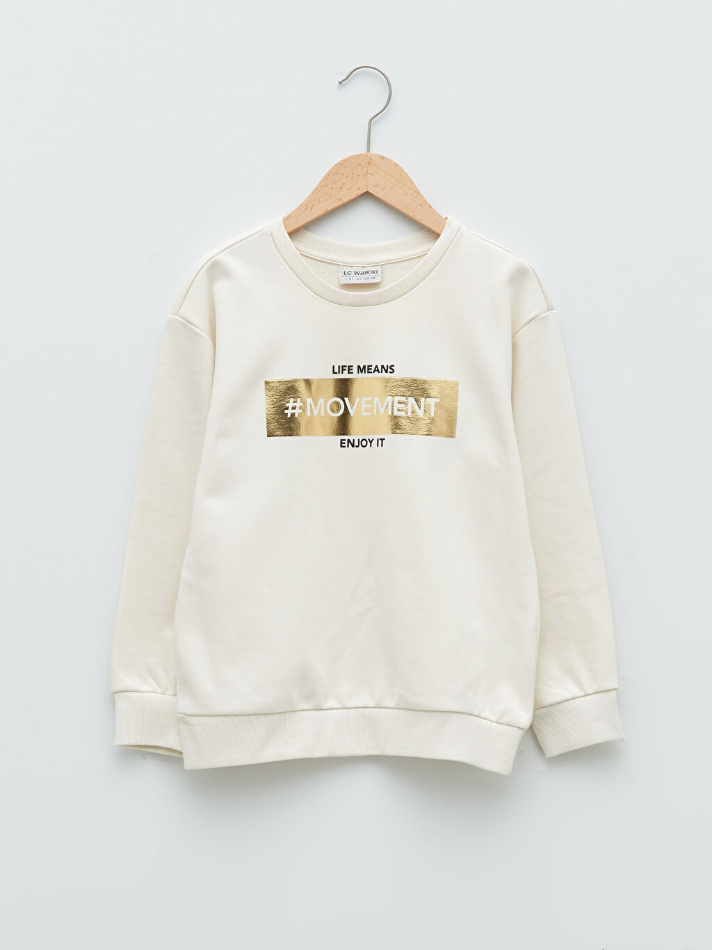 Crew Neck Printed Long Sleeve Girl's Sweatshirt -W1L266Z4-FRC - LC Waikiki Crew Neck Printed Long Sleeve Girl's Sweatshirt -W1L266Z4-FRC - LC Waikiki