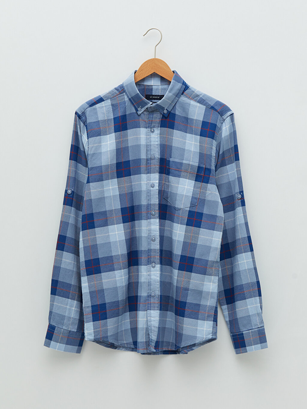 LCW CLASSIC Regular Fit Long Sleeve Plaid Oxford Men's Shirt -S20690Z8-LLC  - S20690Z8-LLC - LC Waikiki