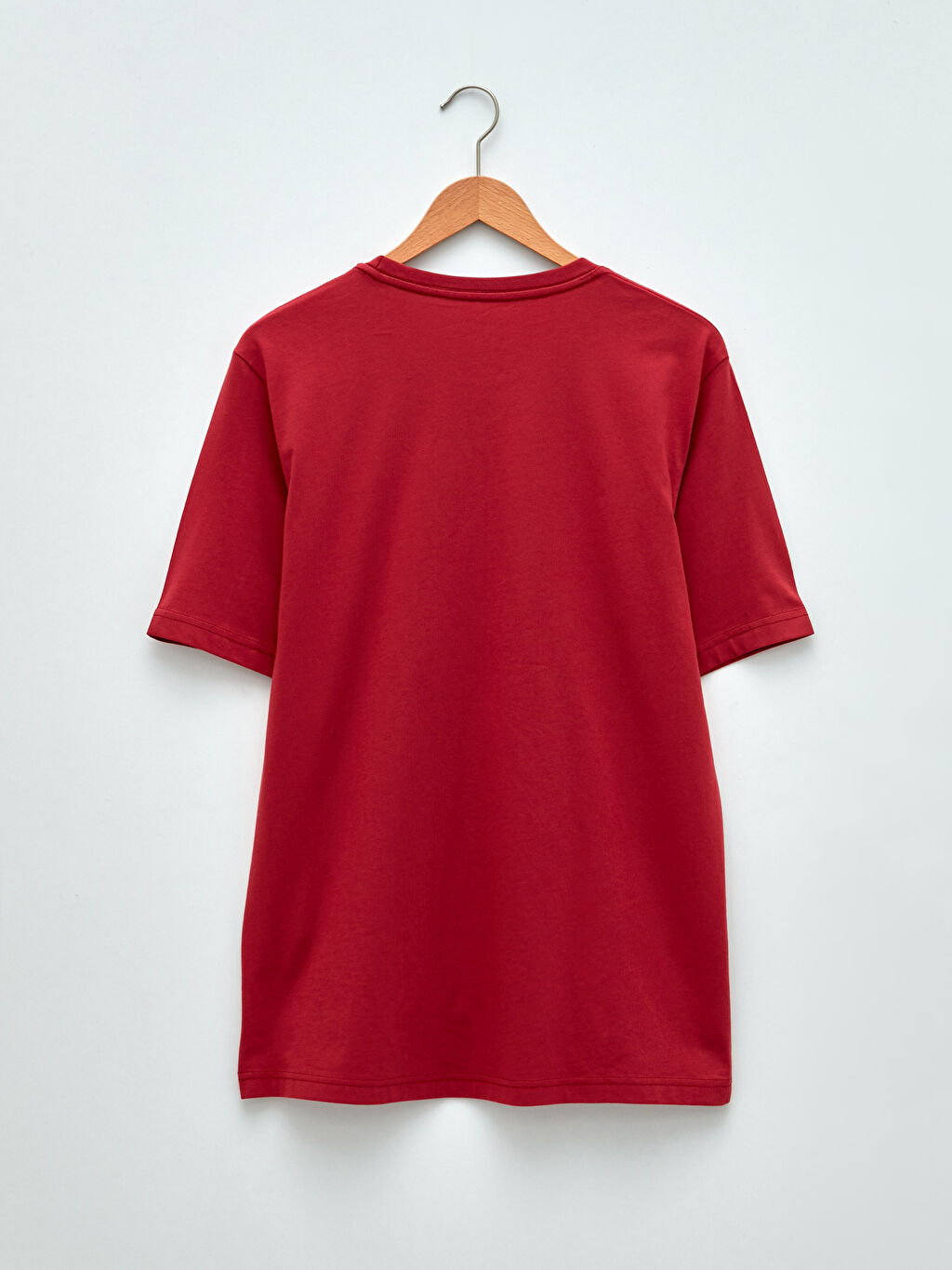 Crew Neck Short Sleeve Combed Cotton Mens T-Shirt -S20837Z8-HRG - S20837Z8-HRG - LC Waikiki