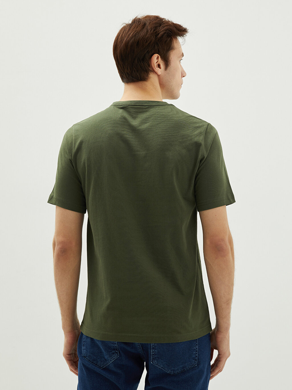 Crew Neck Short Sleeve Combed Cotton Men's T-shirt -S20837Z8-LW2 ...