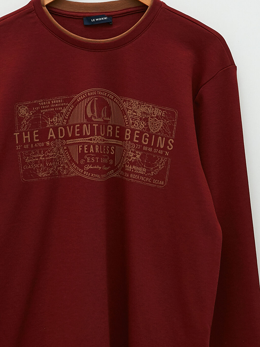 red shirt classic crew sweatshirt