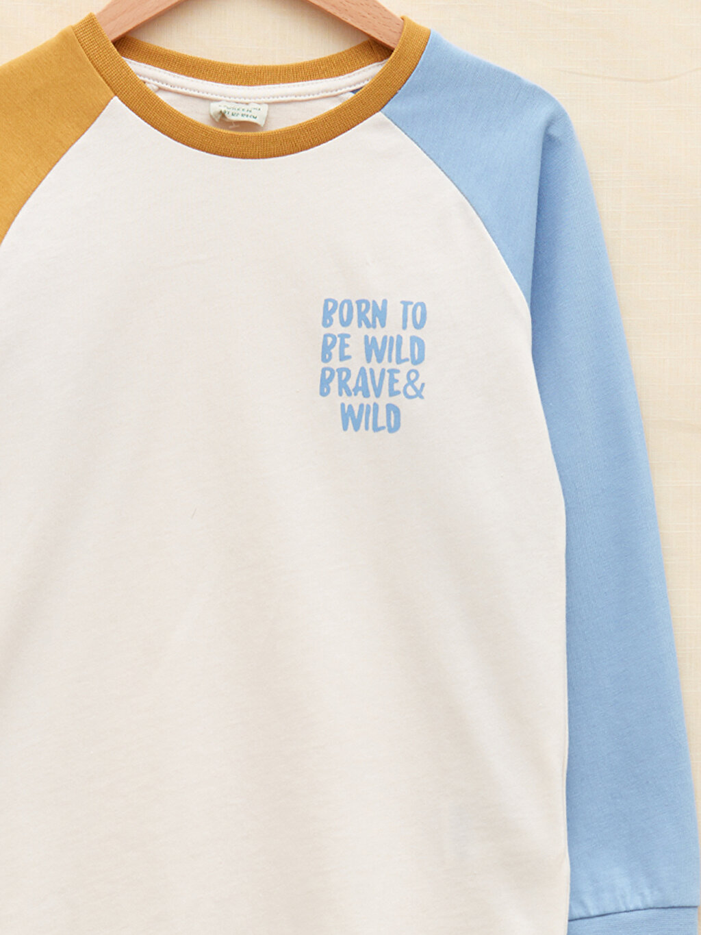 Crew Neck Printed Long Sleeve Organic Cotton Boy T-Shirt -S24310Z4-R9J -  S24310Z4-R9J - LC Waikiki