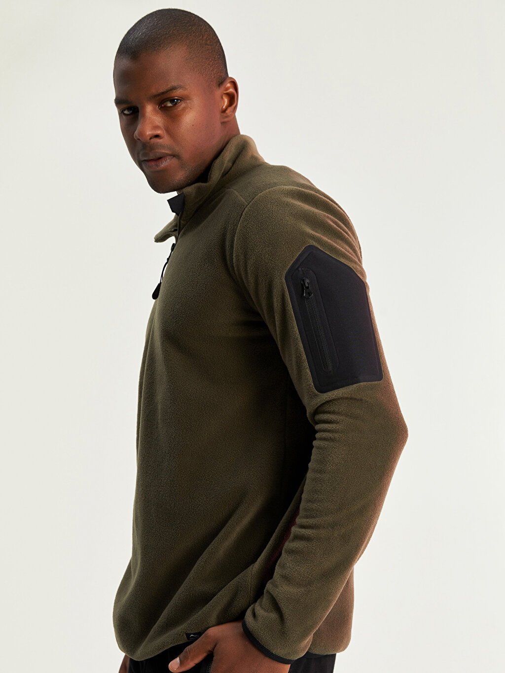 Outdoor Stand Up Collar Long Sleeve Fleece Men's Sweatshirt -S25435Z8-HCZ -  S25435Z8-HCZ - LC Waikiki