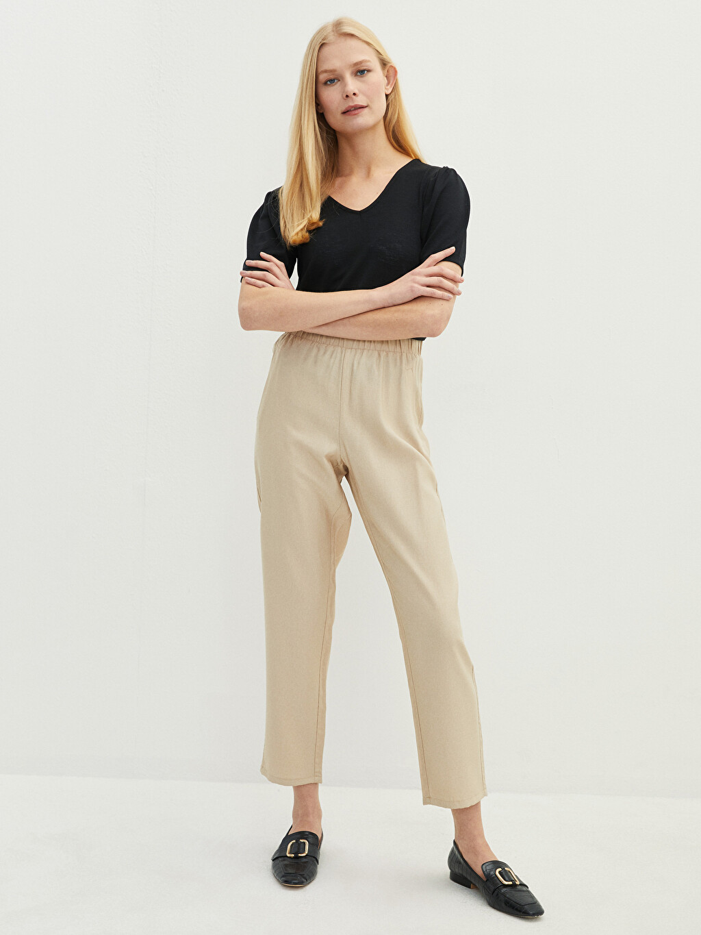 LCW CLASSIC Elastic Waist Comfortable 