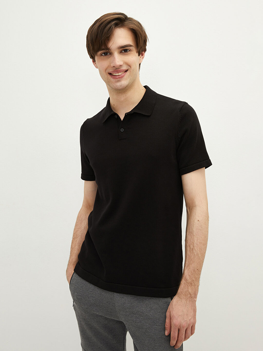 Short Sleeve Polo Neck