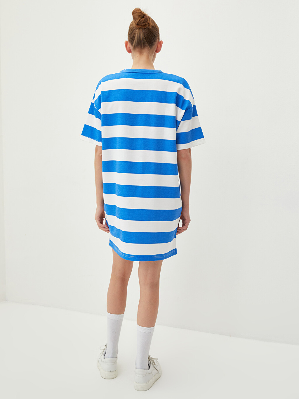 LCW CASUAL Crew Neck Color Block Short 