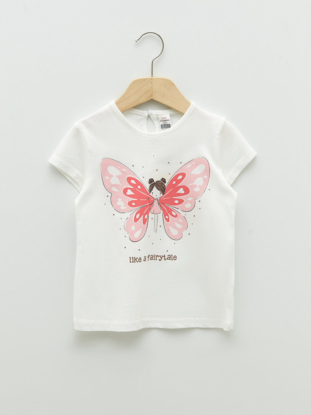 Crew Neck Short Sleeve Printed Baby Girl T Shirt -S28486Z1-R9J 