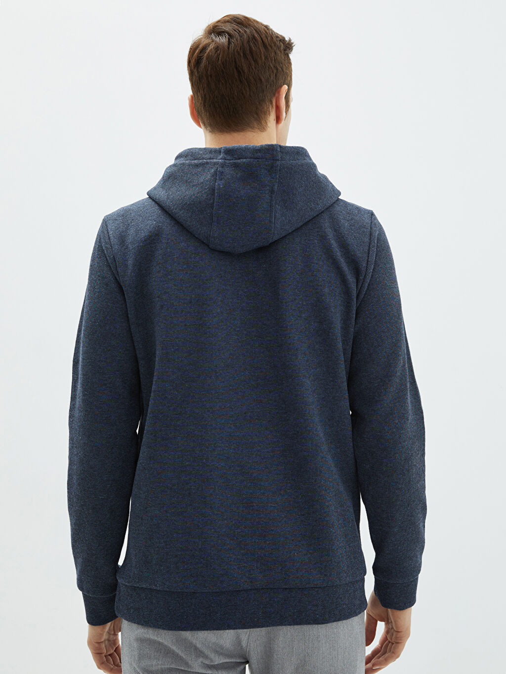 men's organic cotton quilt hoody