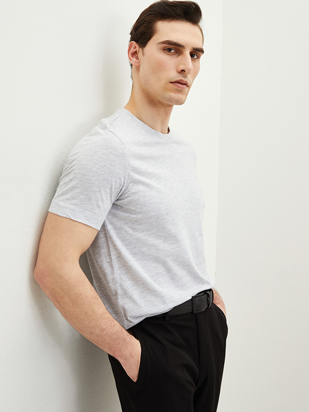 Crew Neck Short Sleeve Basic Men's T 