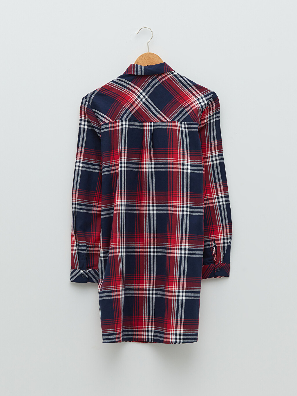 LCW CLASSIC Shirt Collar Plaid Long 