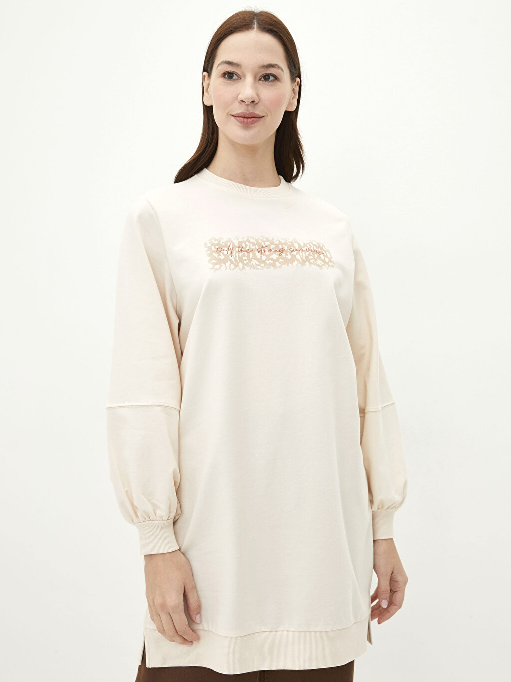 Crew Neck Printed Long Sleeve Women's 