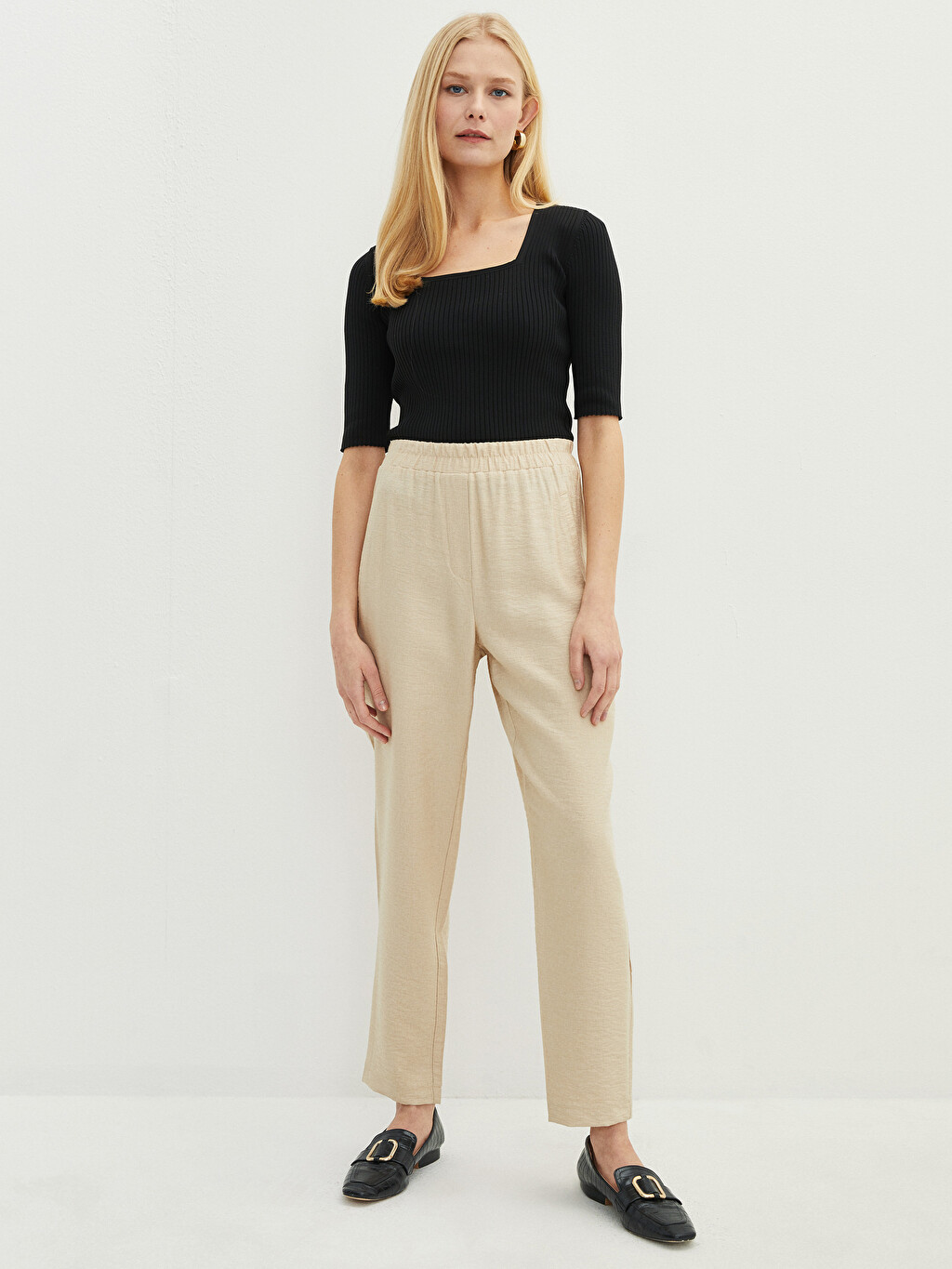 LCW CLASSIC Elastic Waist Straight 