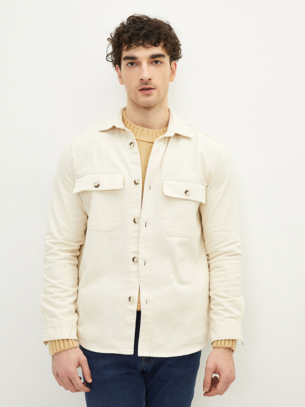 beige jean jacket men