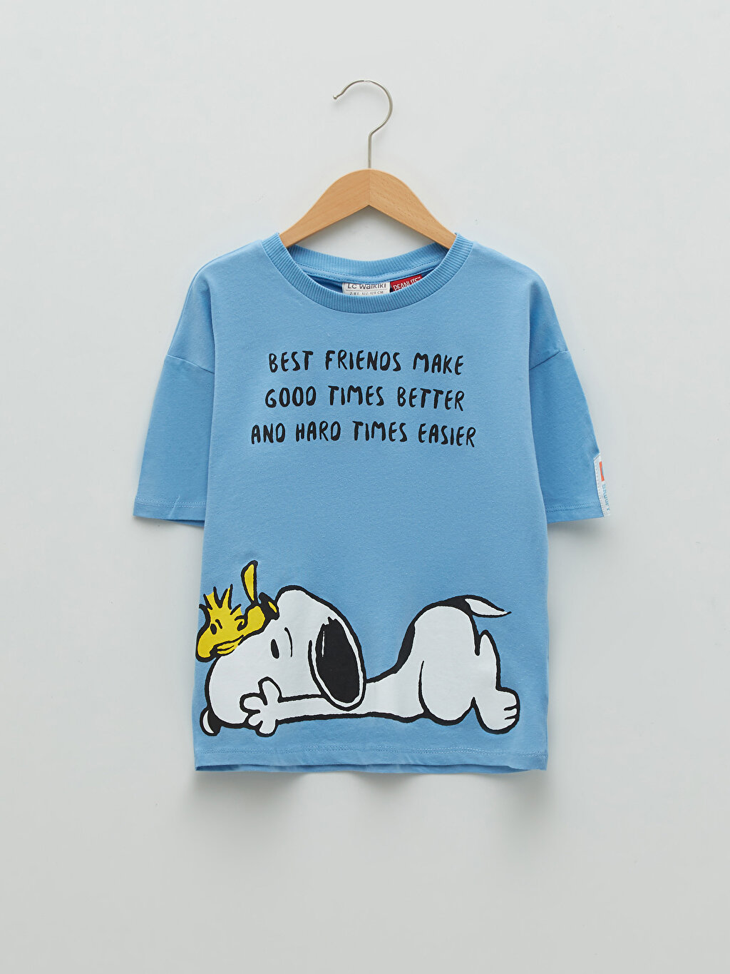 Crew Neck Snoopy Printed Short Sleeve Girl's T-Shirt -S2FE17Z4-QZD 