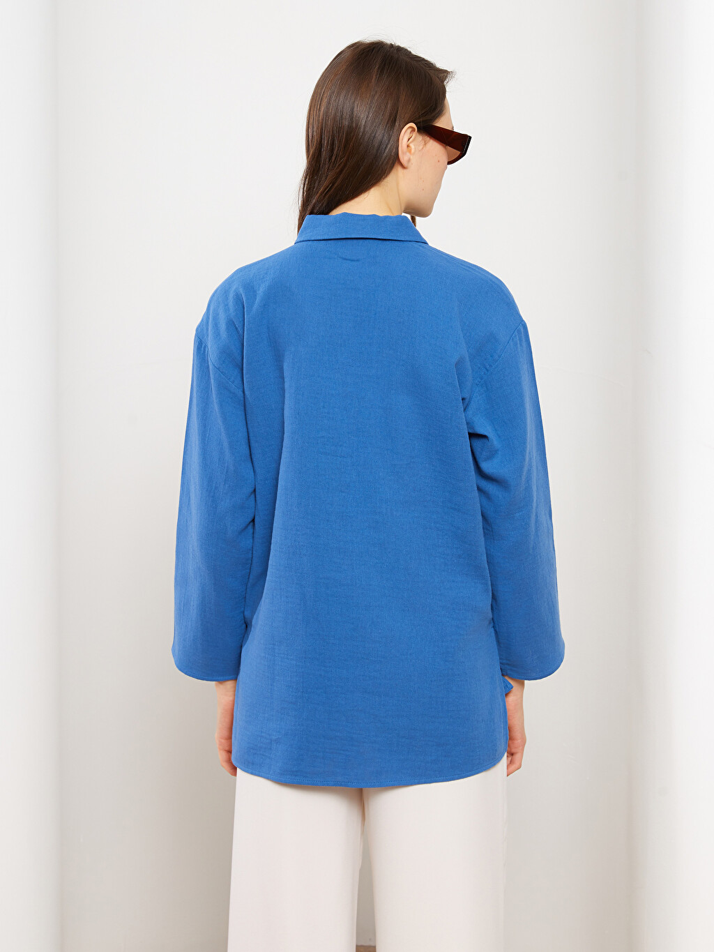 Long Sleeve Oversize Muslin Fabric 