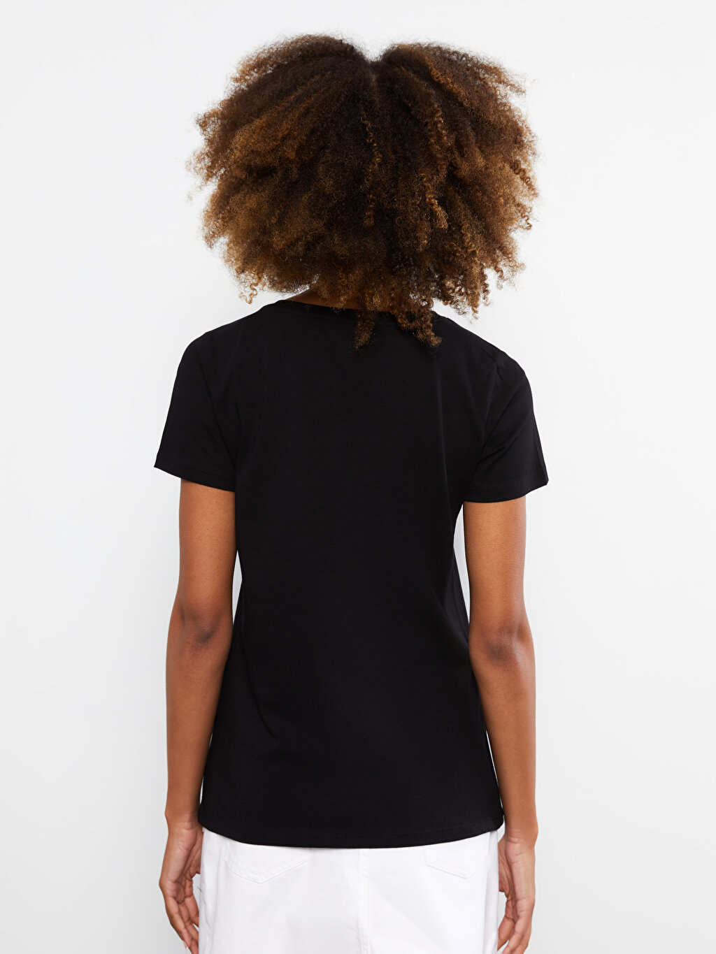 Crew Neck Printed Short Sleeve Cotton Women's T-Shirt -S2GF53Z8 