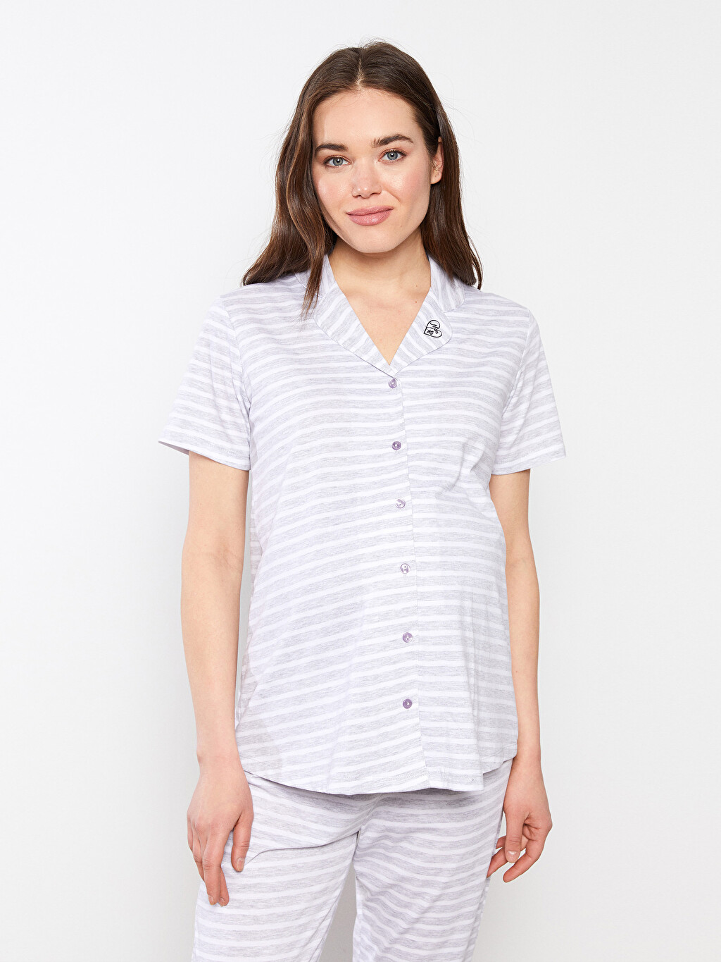 LCW DREAM Shirt Collar Striped Short 