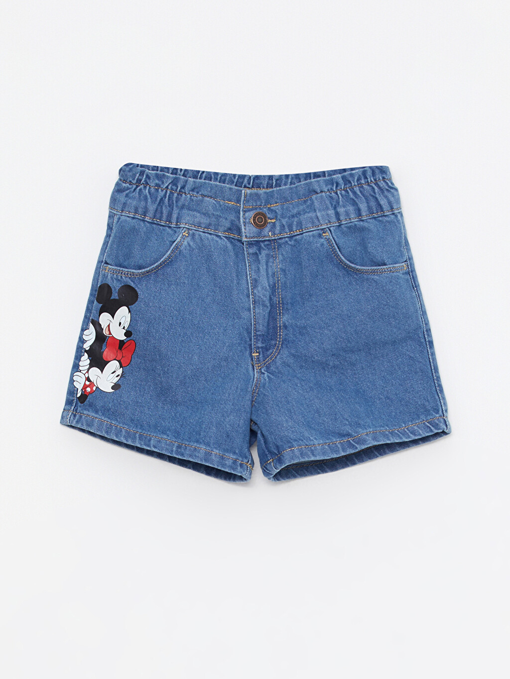 Elastic Waist Mickey Mouse Printed Girl 