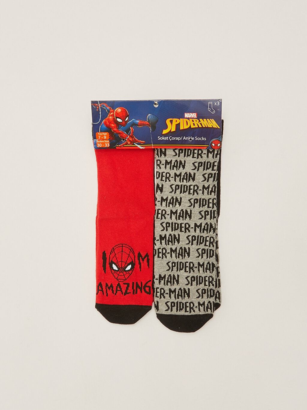 Spiderman Patterned Boys Socks 3 Pack -S2IS09Z4-K00 - S2IS09Z4-K00 - LC  Waikiki