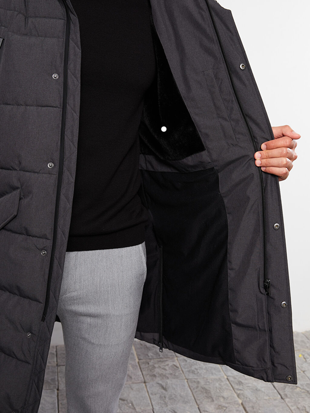 Standard Pattern Hooded Men's Down Coat W20354Z8CTK W20354Z8CTK