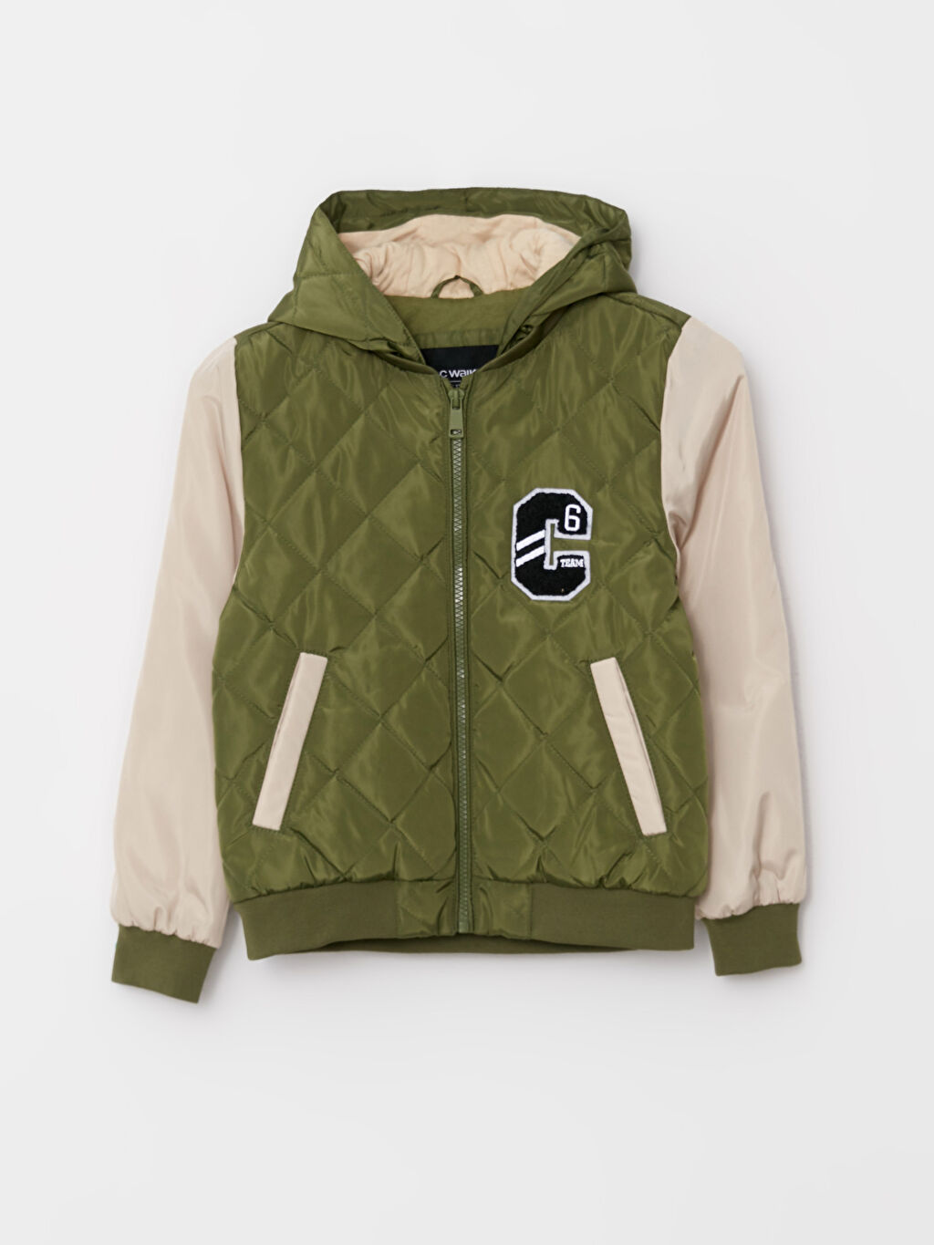 Hooded Quilted Patterned Boy Coat W20625Z4H7L W20625Z4H7L LC Waikiki