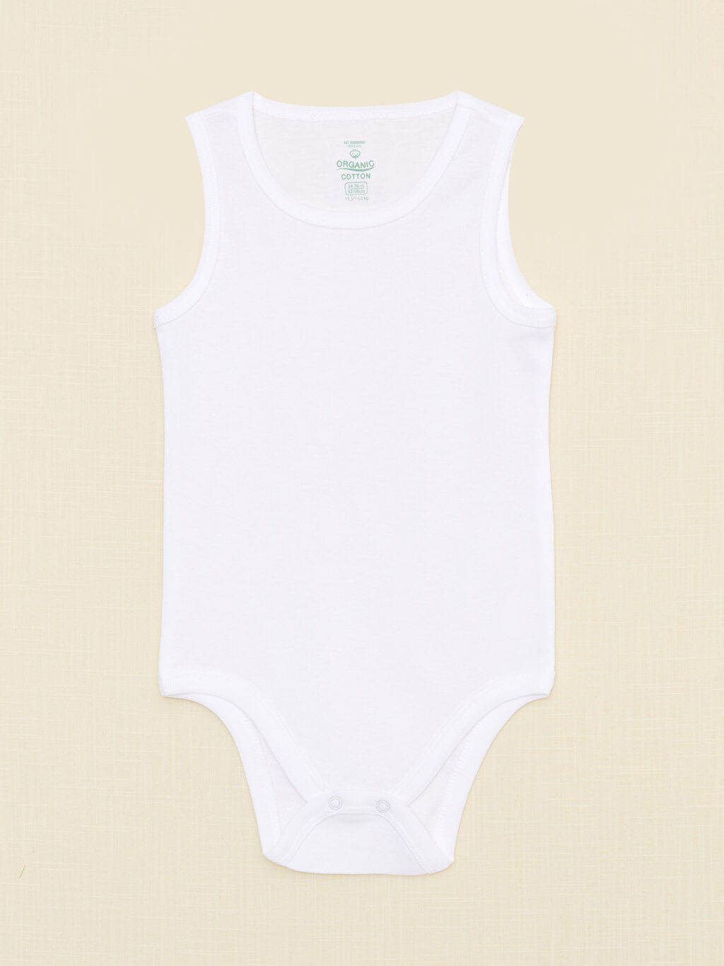 Crew Neck Organic Cotton Basic Baby Girl Body with Snap Crotch 2Pack