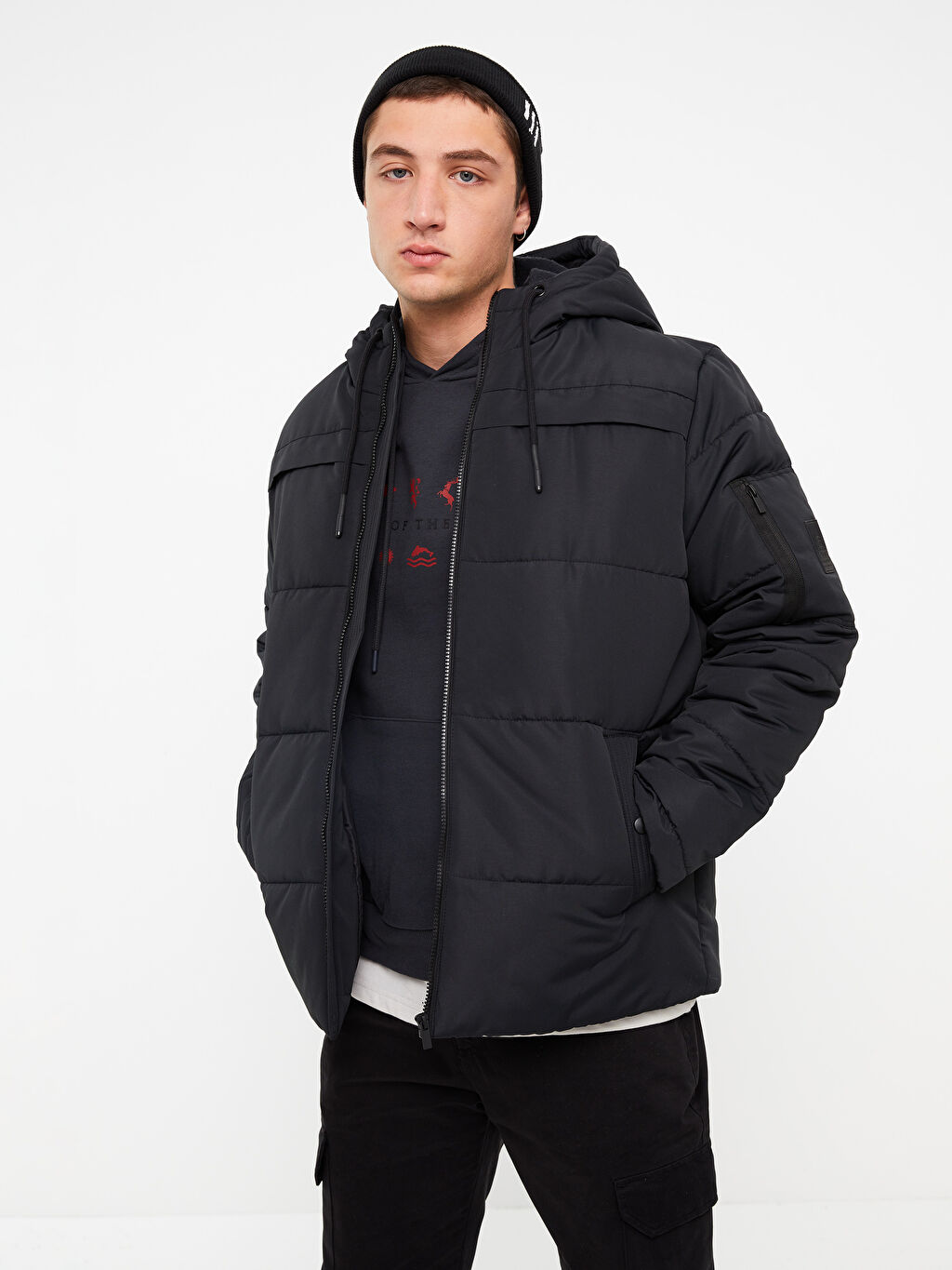 Standard Fit Hooded Men's Coat W24555Z8CVL W24555Z8CVL LC Waikiki