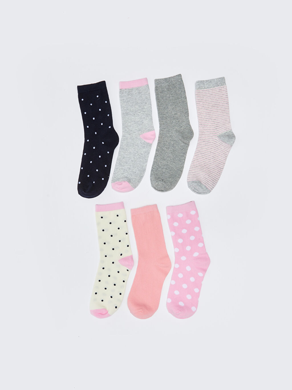7-pack Girl's Ankle Socks -W25323Z4-J2Y - W25323Z4-J2Y - LC Waikiki