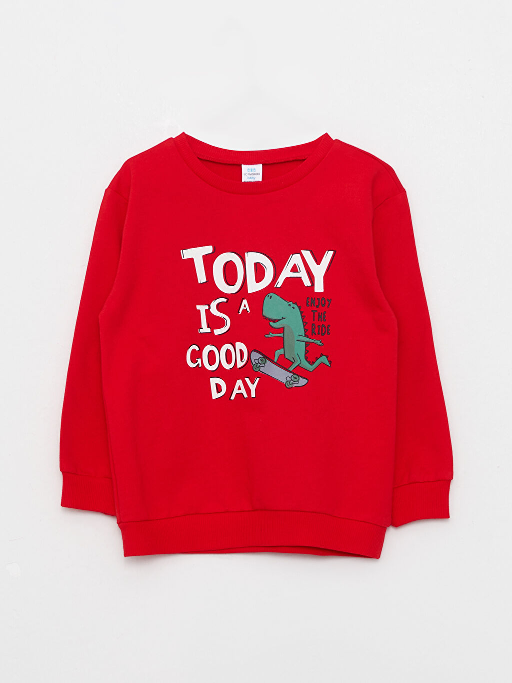 Crew Neck Long Sleeve Printed Baby Boy Sweatshirt W27734Z1HMW