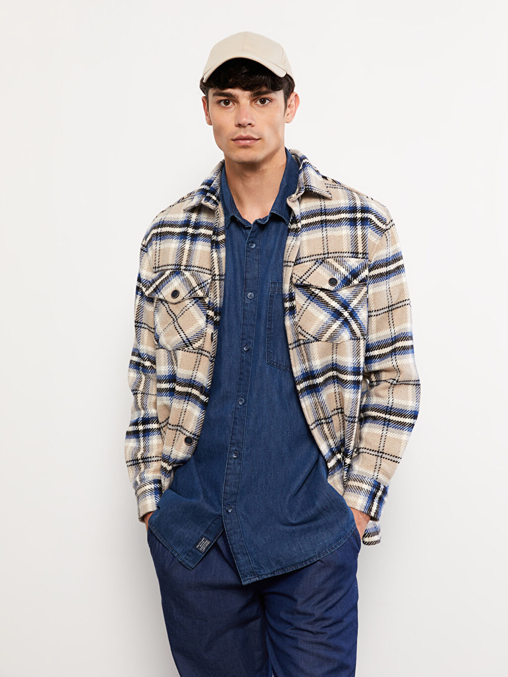 Casual Fit Long Sleeve Plaid Men s Shirt Jacket W2AD21Z8 LKZ casual-fit-long-sleeve-plaid-men-s-shirt-jacket-w2ad21z8-lkz