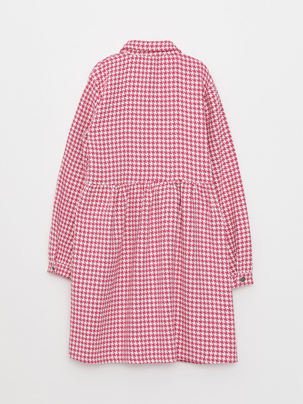 Shirt Collar Crowbar Pattern Long Sleeve Girl Dress W2BE18Z4MJS