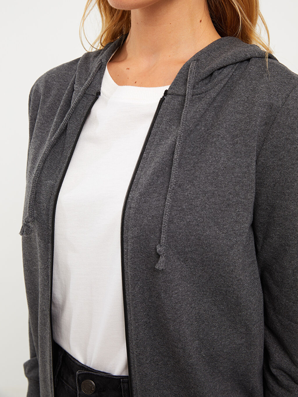 Cardigan Sport Cu Mânecă Lungă Şi Cu Glugă,Pentru Femei W2BF71Z8S6E