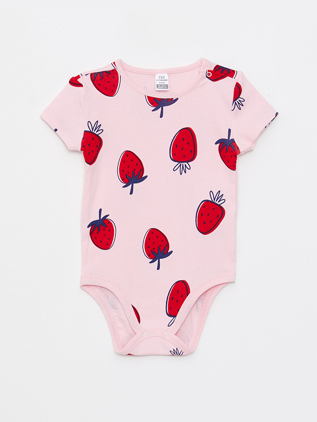 Crew Neck Short Sleeve Printed Baby Girl Body with Snap Crotch ...