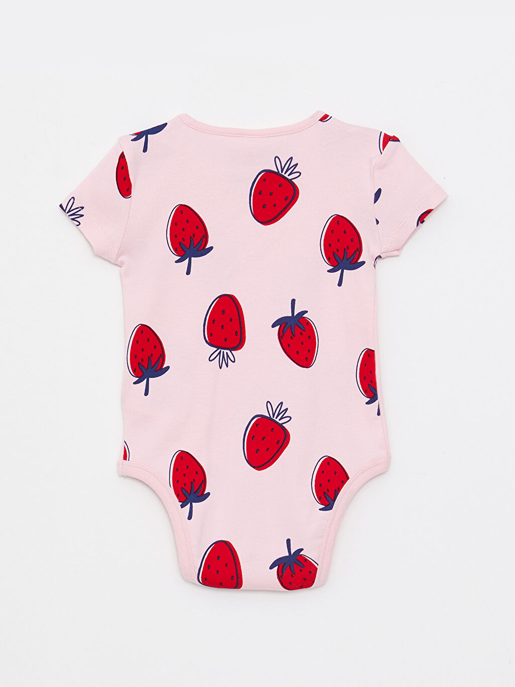 Crew Neck Short Sleeve Printed Baby Girl Body with Snap Crotch