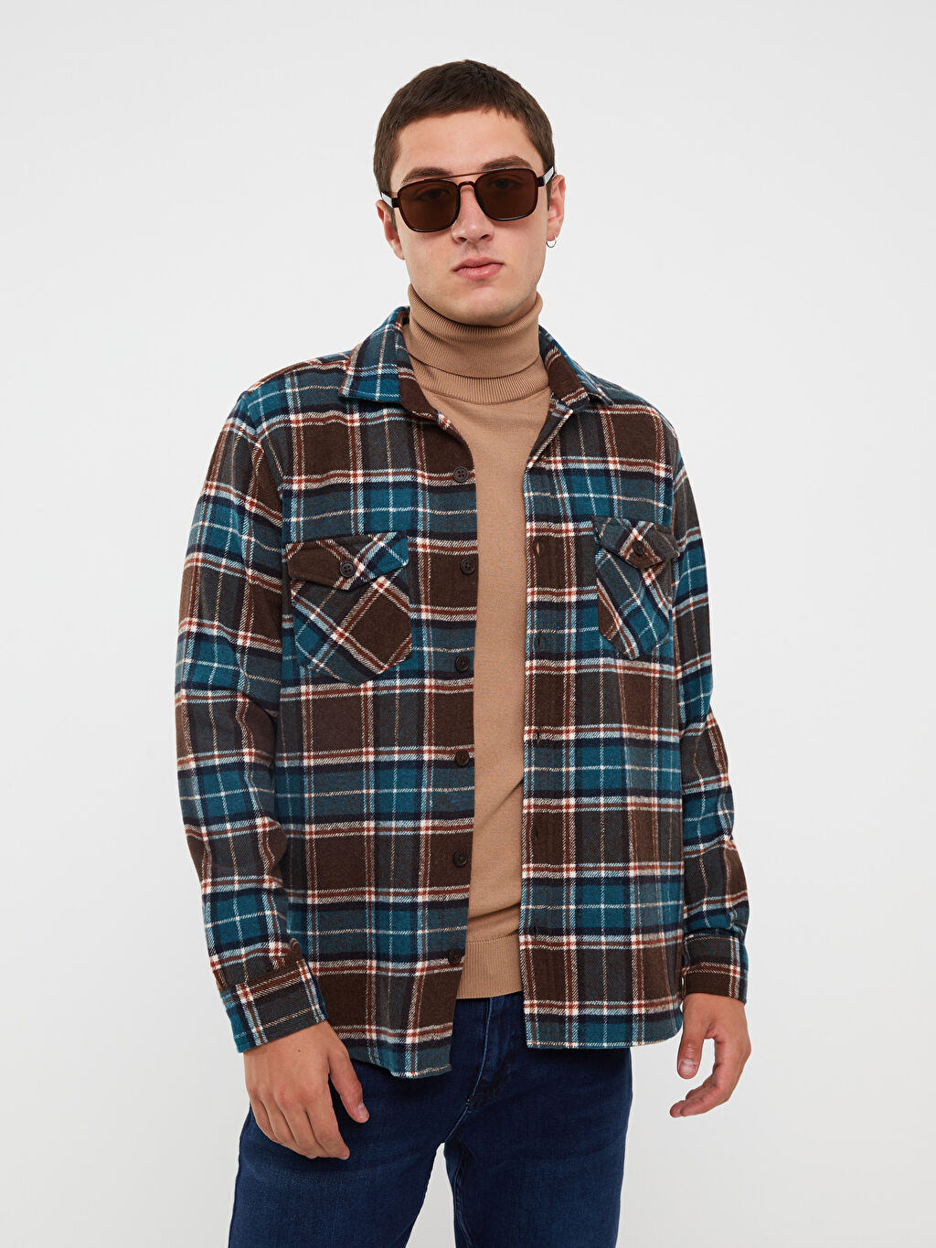 Regular Fit Long Sleeve Plaid Men's Lumberjack Shirt W2BR42Z8LLL