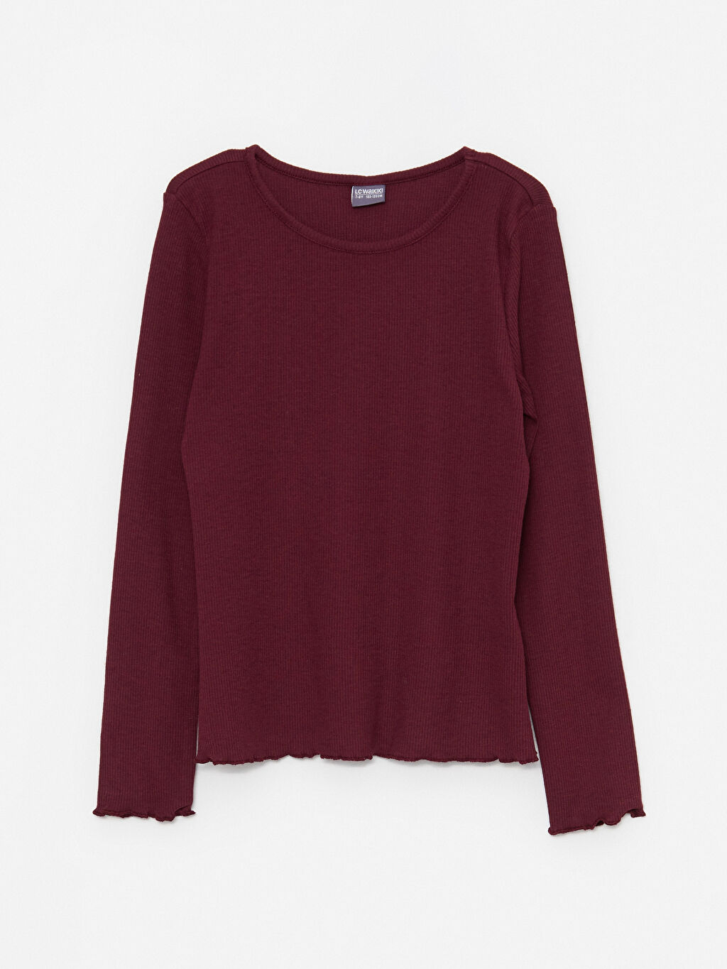 Crew Neck Basic Long Sleeve Girl Tshirt W2BR72Z4S53 W2BR72Z4S53