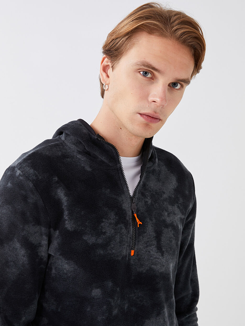 Hoodie Long Sleeve Patterned Fleece Men's Sweatshirt W2CY24Z8LQJ