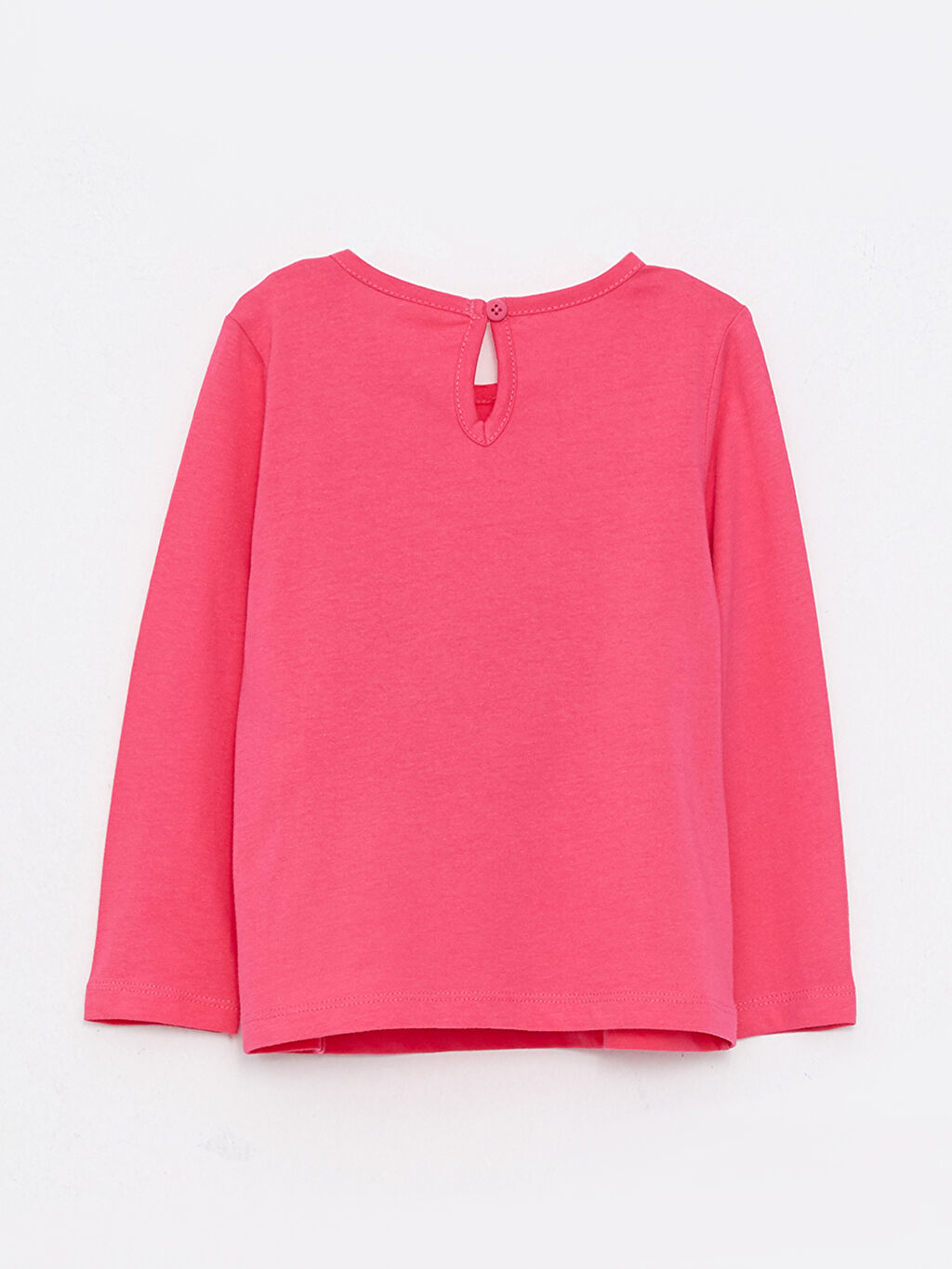 Crew Neck Long Sleeve Printed Cotton Baby Girl Tshirt W2EC45Z1KRX