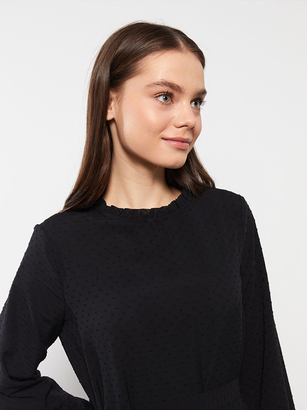 long frock with collar