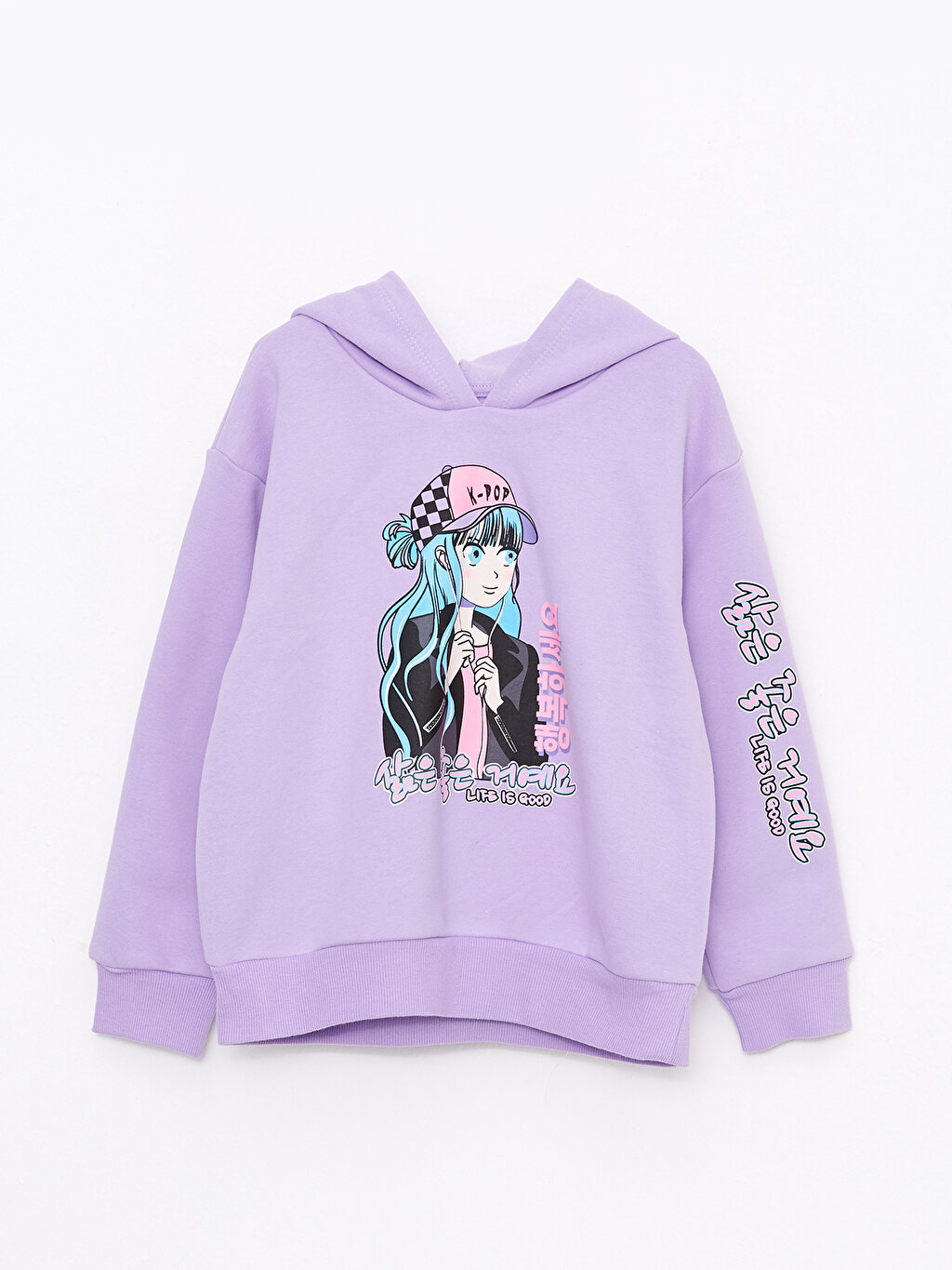 Hoodie K-Pop Printed Long Sleeve Girls' Sweatshirt -W2H048Z4-KYB -  W2H048Z4-KYB - LC Waikiki