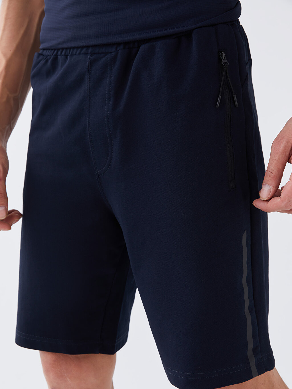 Slim Fit Men's Elastic Waist Shorts -S33949Z8-RQK - S33949Z8-RQK - LC ...