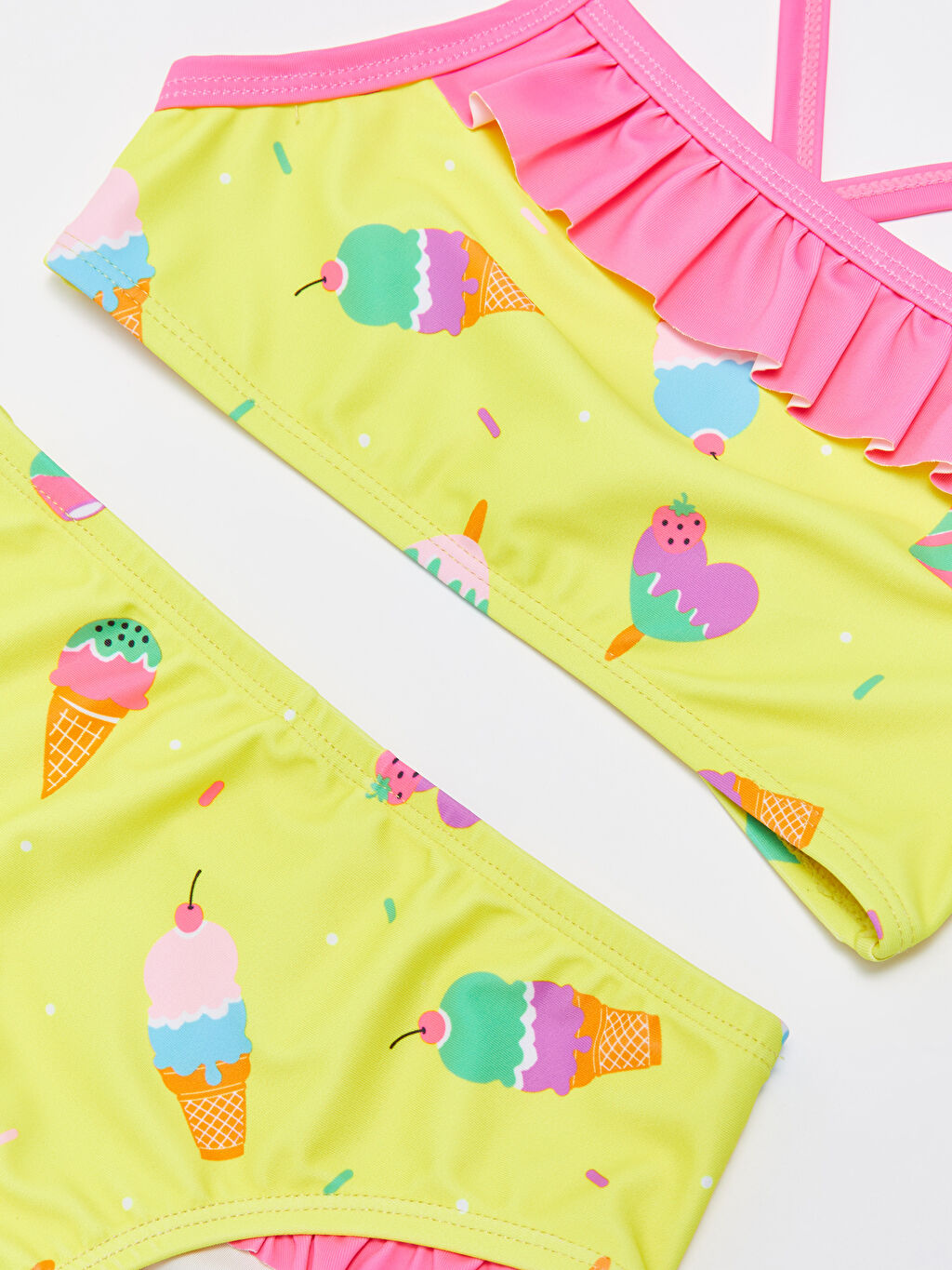 Crew Neck Short Sleeve Printed Baby Girl Bikini S36070Z1LT4