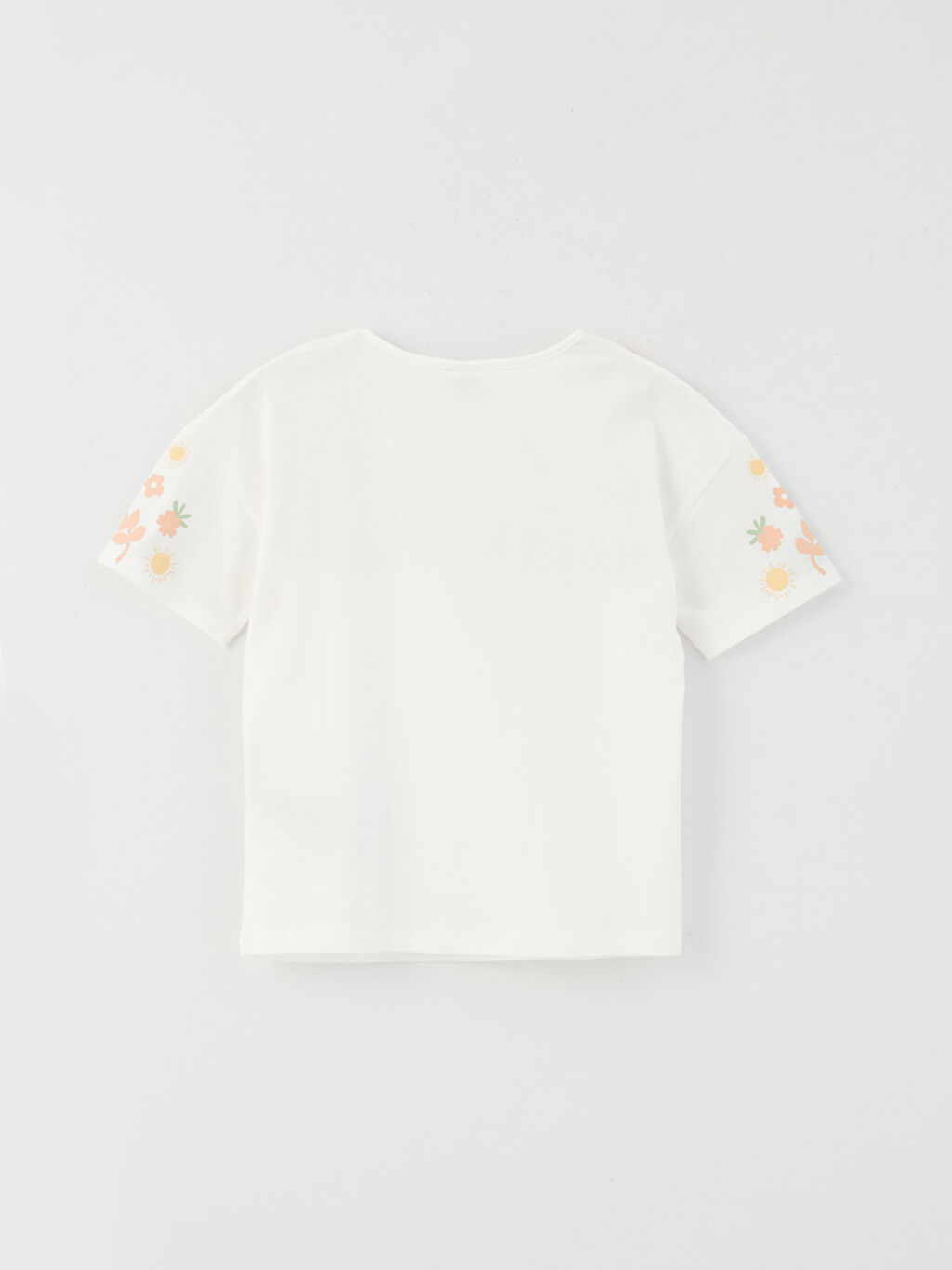 Crew Neck Printed Short Sleeve Girl Tshirt S3BJ28Z4FDU S3BJ28Z4