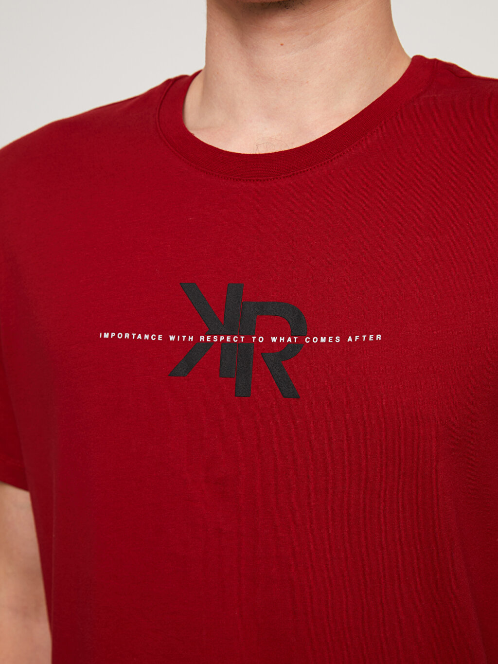 Crew Neck Short Sleeve Printed Combed Cotton Men's T-shirt -S3JL84Z8 ...