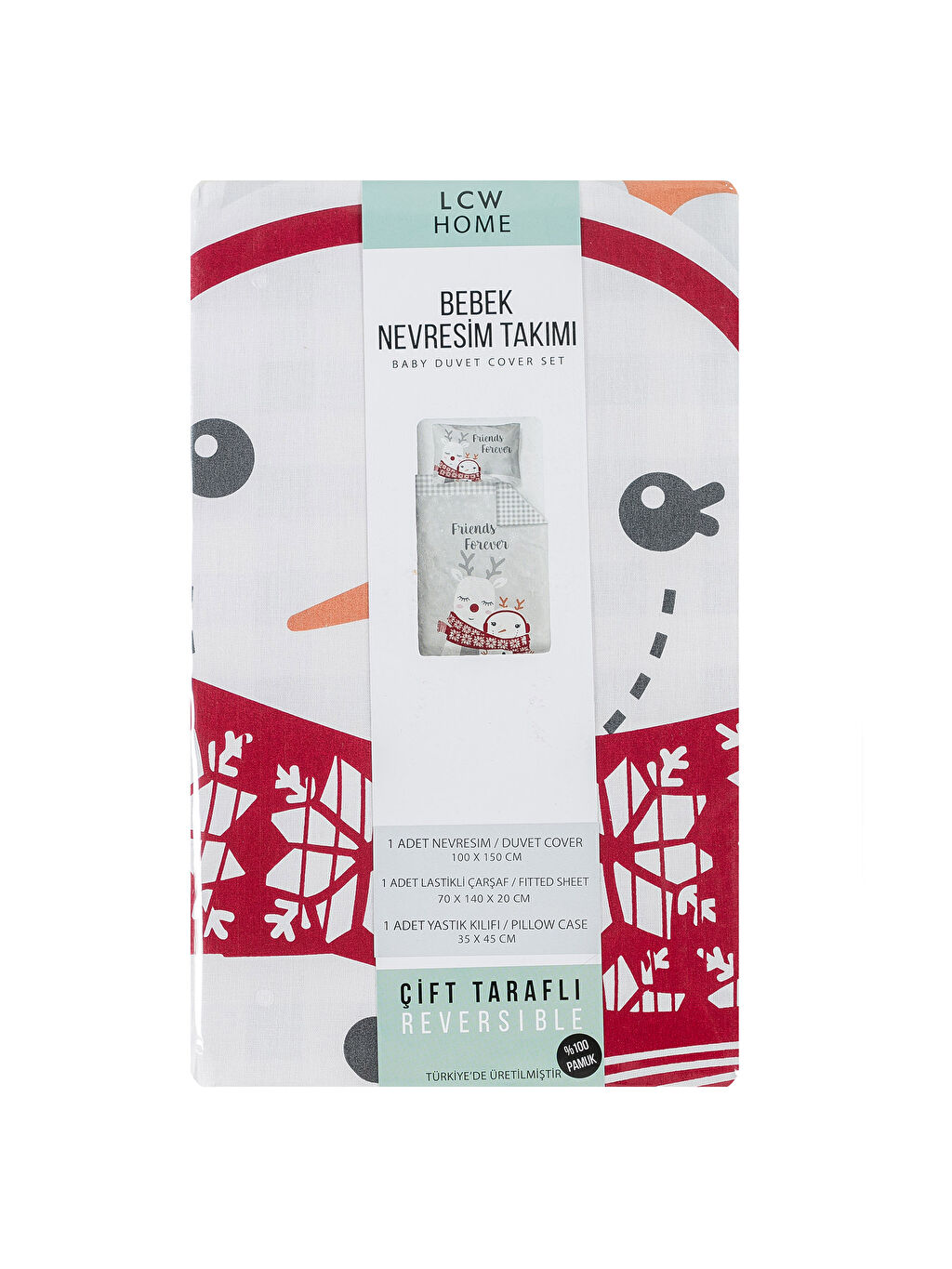 Gri Çift Taraflı Bebek Nevresim Takımı LC Waikiki