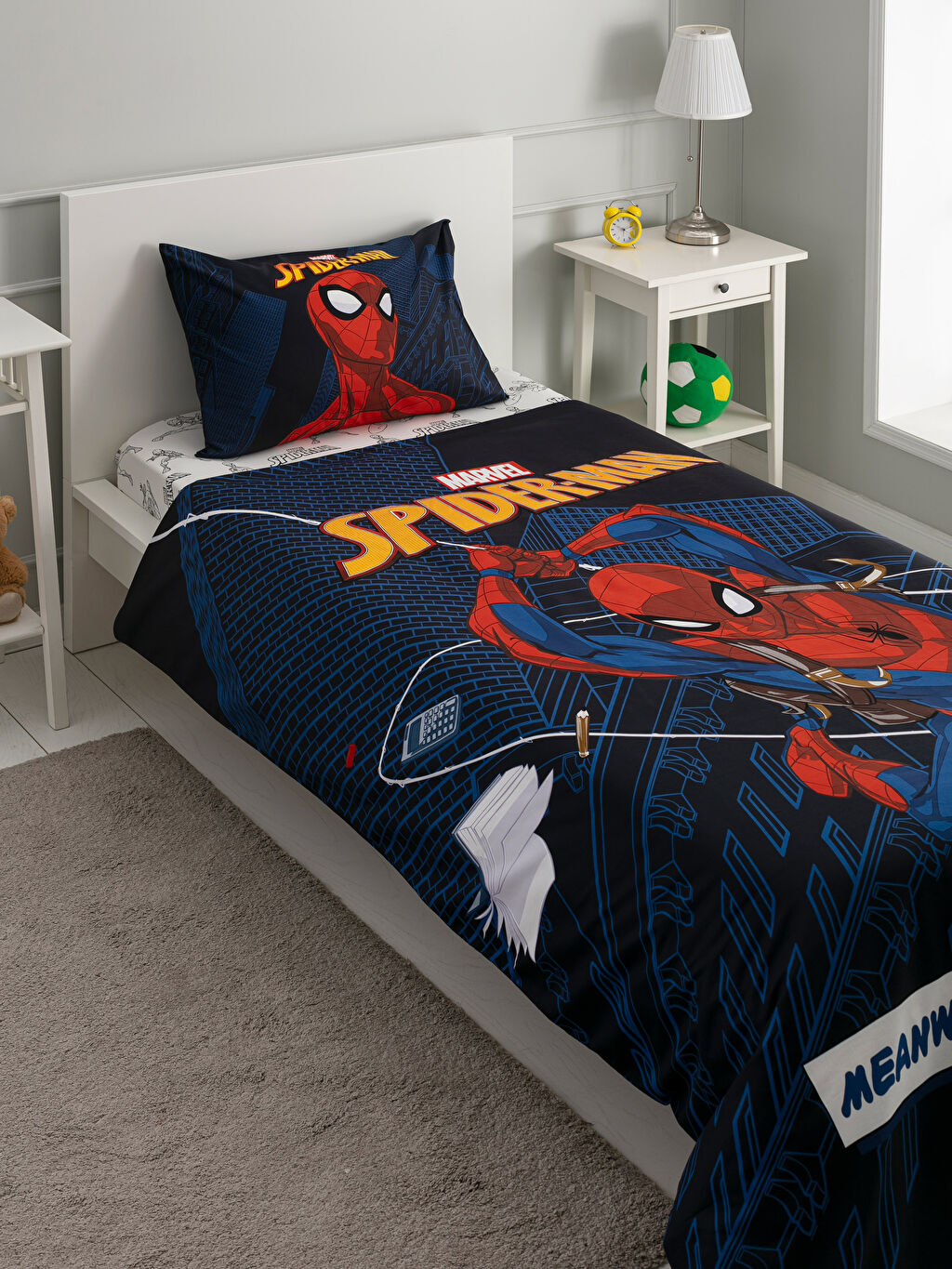 Lacivert Spiderman Lisanslı Çocuk Nevresim Takımı LC Waikiki