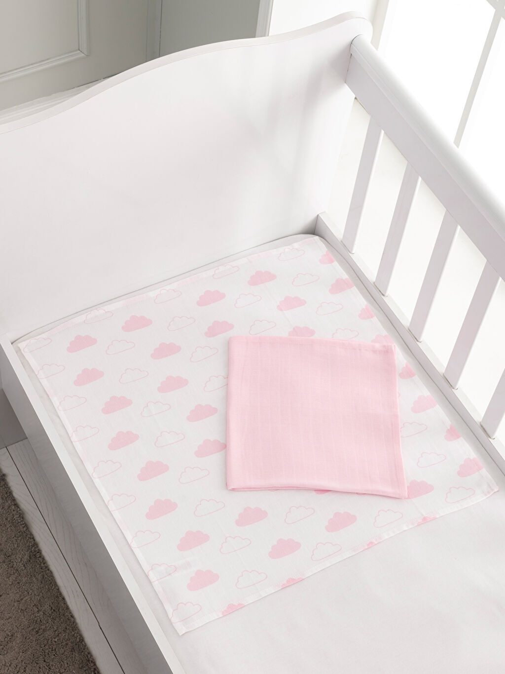 Pembe Kiz Bebek Muslin Bez 2 Li Lc Waikiki
