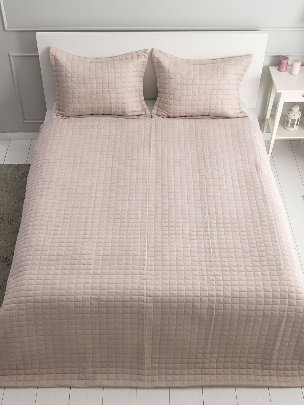 Bej Bej Çift Kişilik Yatak Örtüsü Seti LC Waikiki